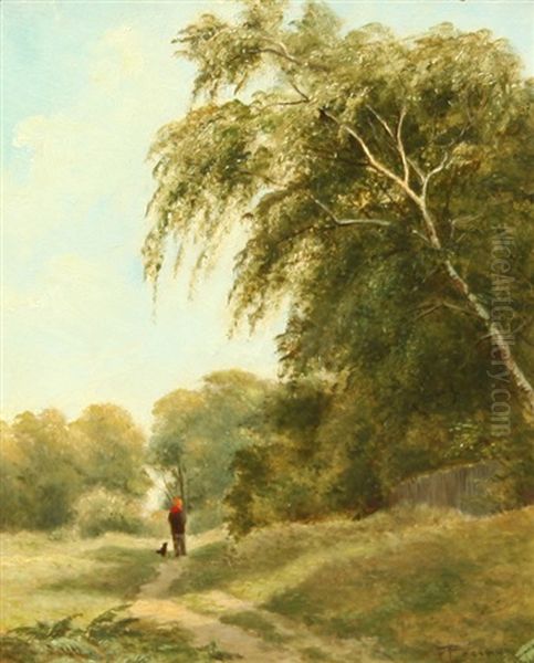 Walking The Dog by Thomas Creswick