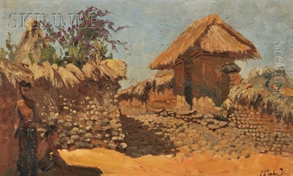 Southeast Asian Village by Carel Lodewijk Dake the Younger