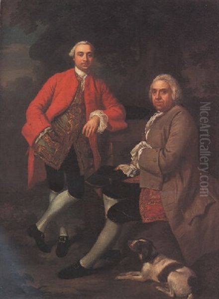 Portrait Of Pietro Nardini And A Gentleman by Nathaniel Dance Holland (Sir)