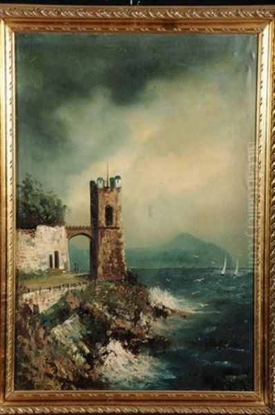 Passaggiata Di Nervi Paesaggio Montano (pair) by Giuseppe Danieli