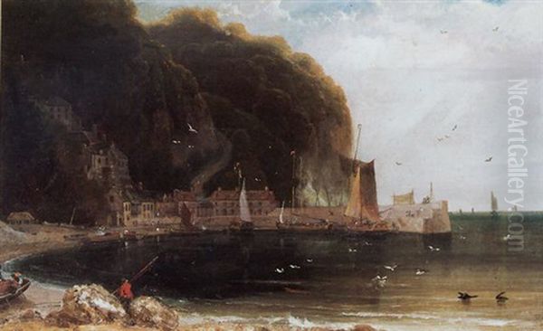 View Of Clovelly, North Devon by William Daniell