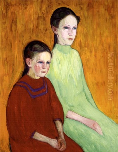 Tva Flikckor - Two Girls by Nils Dardel