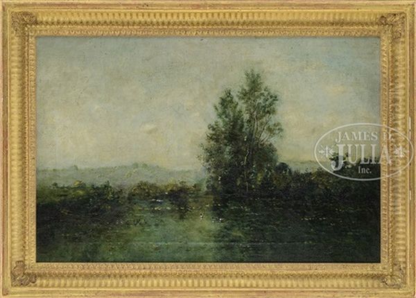 Barbizon Landscape With Duck Pond by Charles Francois Daubigny