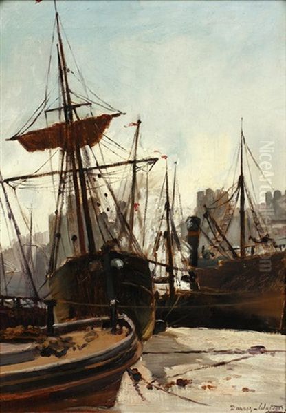 Busy City Port Scene by Dawson Dawson-Watson