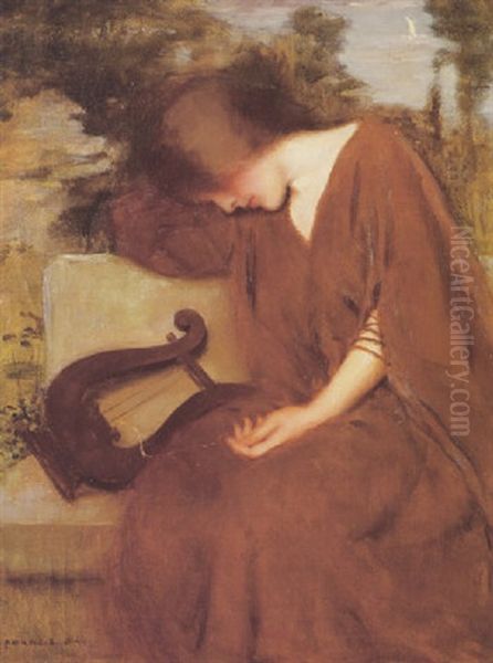 Woman With A Harp by Francis Day