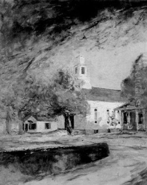 New England Church by Franklin B. De Haven