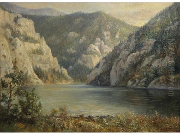 River Through The Mountains by Ralph Earl Decamp