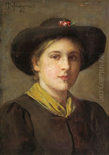 Junges Dirndl by Franz Von Defregger