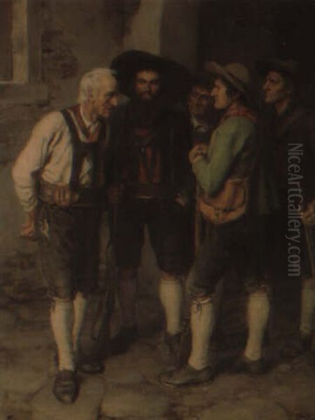 Verschworung, Andreas Hofer Mit Bauern by Franz Von Defregger