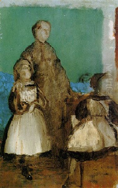 Etude Pour Le Portrait De La Famille Bellelli by Edgar Degas