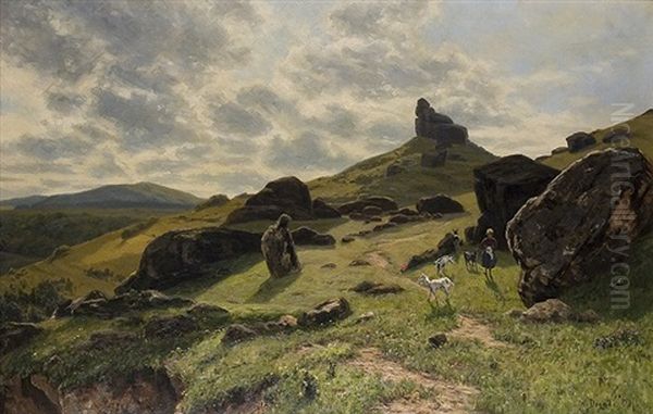 Goat Herder In The Eifel by Wilhelm Degode