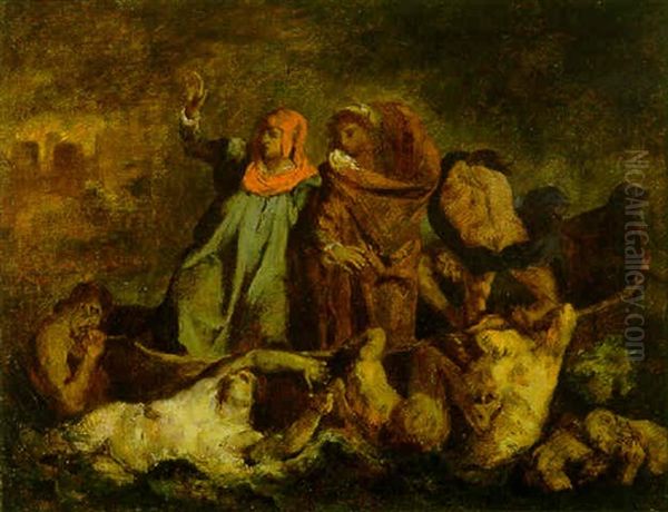 Barque Of Dante by Eugene Delacroix