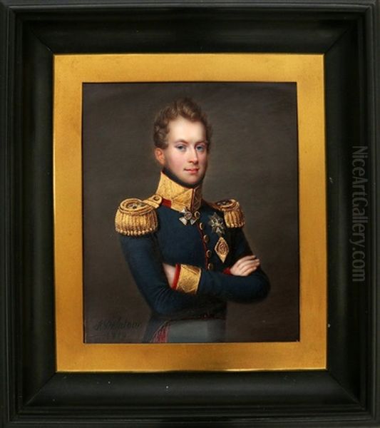 Prins Willem Van Oranje Nassau (1795-1865) Als Kroonprins by Alexandre Delatour