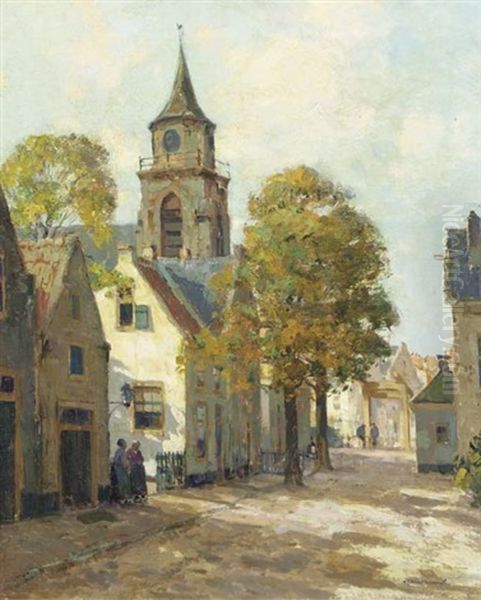 Sunny Day In A Dutch Village by Gerard Delfgaauw