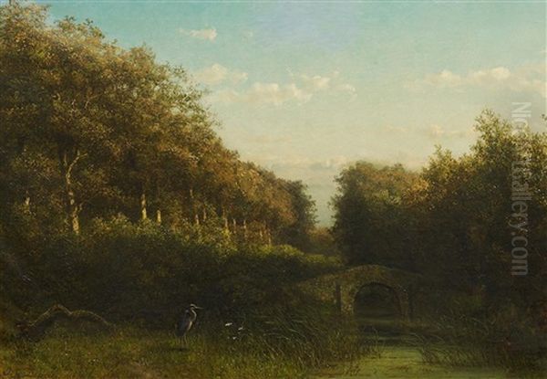 Abendstimmung Im Park by Johannes Joseph Destree