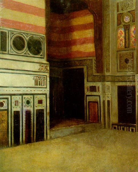 Interieur De Mosquee by Ludwig Deutsch