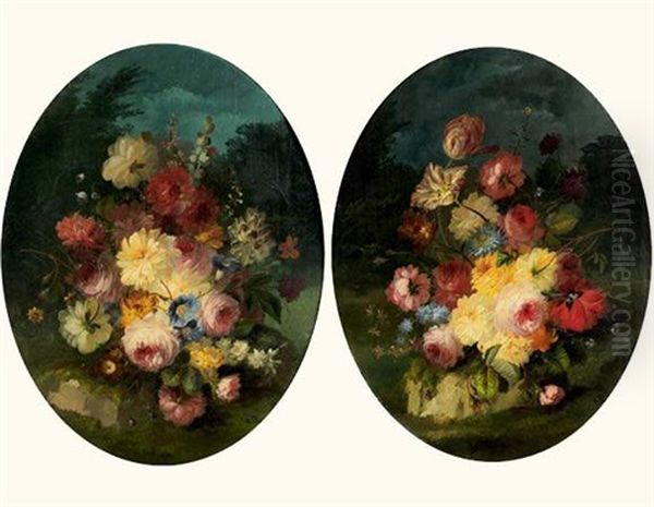 Fleurs (2 Works) by Jules Edouard Diart