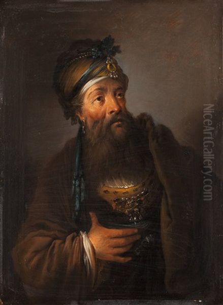 Man In Oriental Costume by Christian Wilhelm Ernst Dietrich