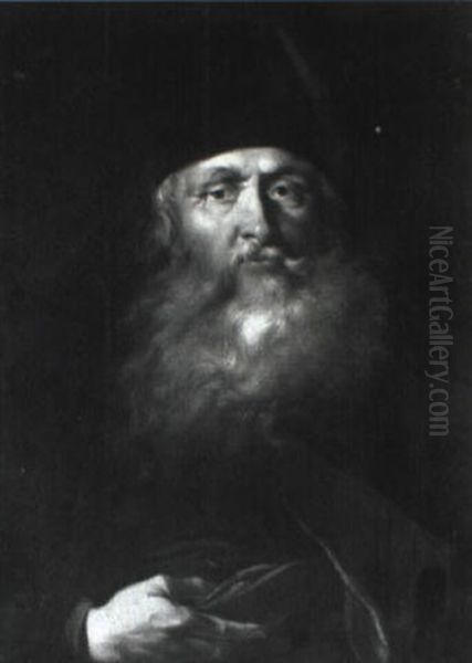 Portrait Of A Rabbi, Half Length by Christian Wilhelm Ernst Dietrich