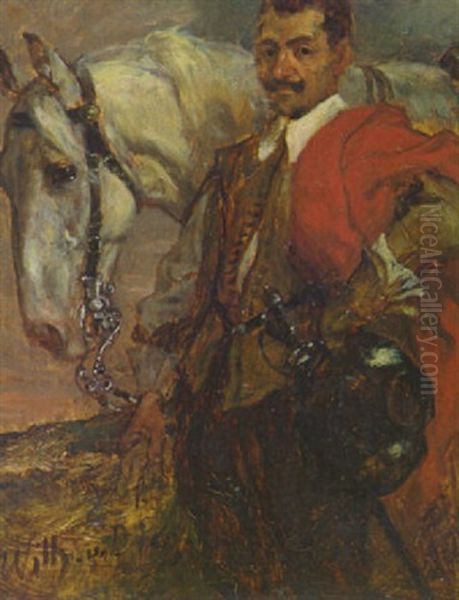 Landsknecht Der Zeit Des Dreisigjahrigen Krieges Mit Seinem Schimmel by Wilhelm Von Diez