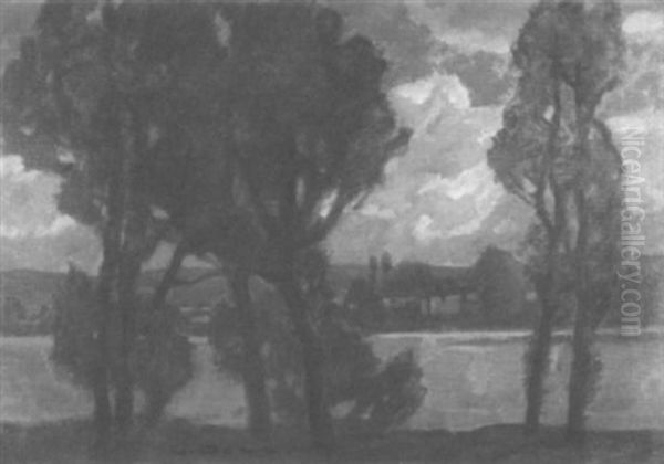 Abend Am See by Ludwig Dill