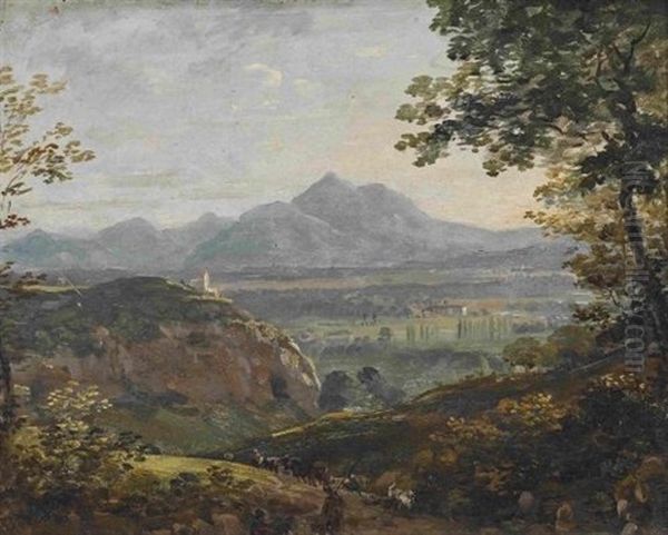 Der Untersberg Von Der Salzburger Seite by Georg Maximilian Johann Von Dillis