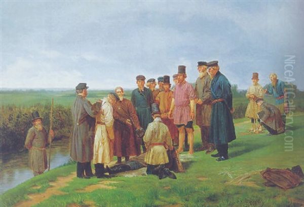 Visitierung Eines Ertrunkenen by Nikolai Dmitrievich Dmitriev-Orenburgsky