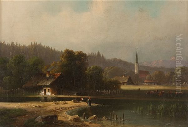 Sommertag An Einem Oberbayerischen See by Anton Doll