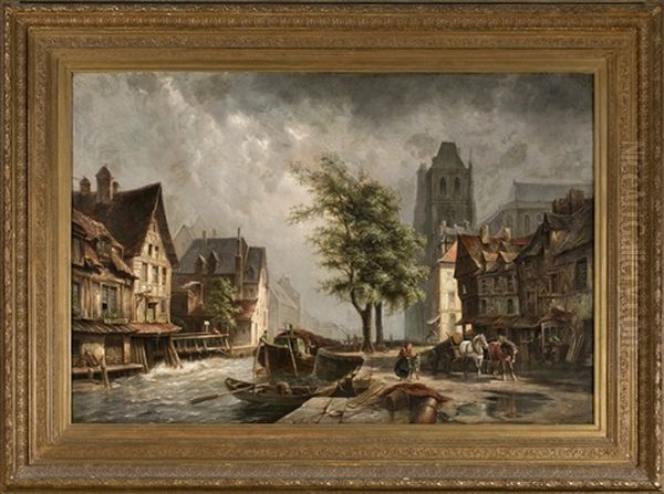 Vista Urbana, Probablemente Brujas by Pieter Christian Dommersen