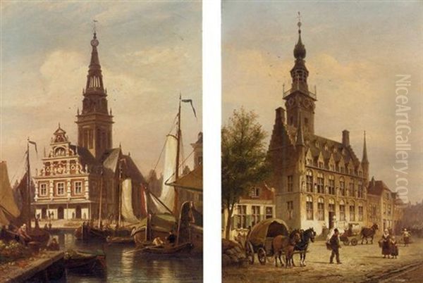 L'hotel De Ville, Zeeland by Pieter Cornelis Dommershuijzen