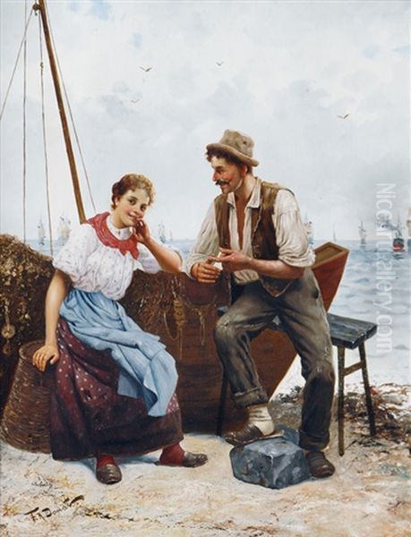 Proposal On The Beach by Frederick Reginald Donat