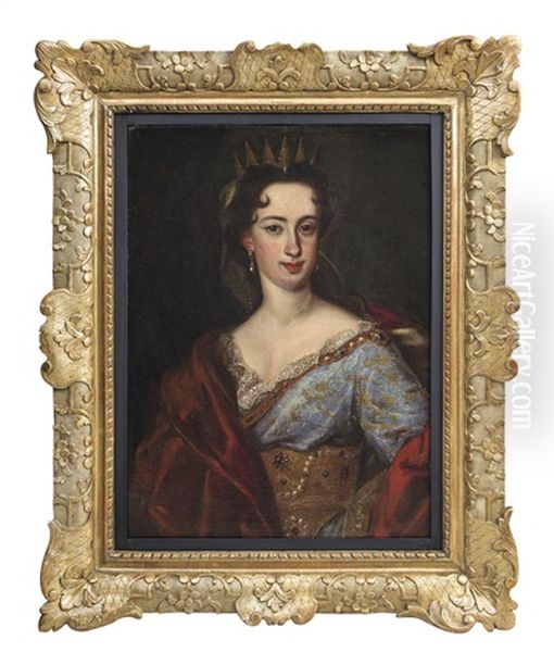 Ritratto Della Granduchessa Di Toscana Anna Maria Luisa De Medici Elettrice Palatina by Jan Frans van Douven