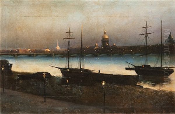 St. Petersburg At Night by Nikolai Nikanorovich Dubovskoy