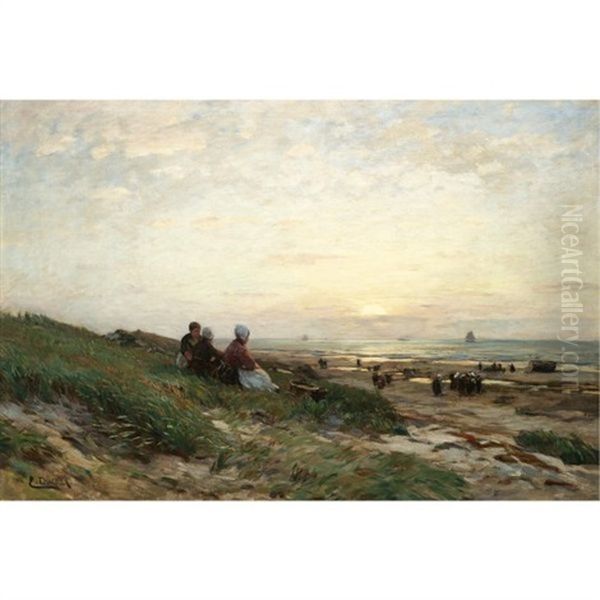 Awaiting The Fishermen's Return by Eugen Gustav Duecker