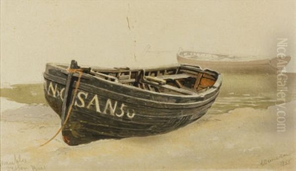 A Pair Of Mumbles Oyster Boats by Edward Duncan