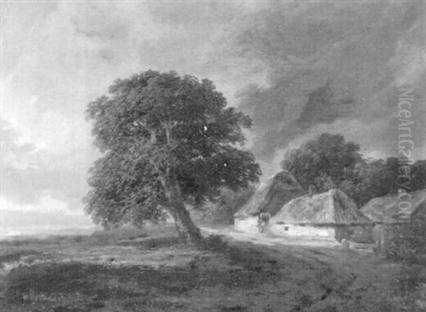 Cottage In A Landscape by Jules Dupre