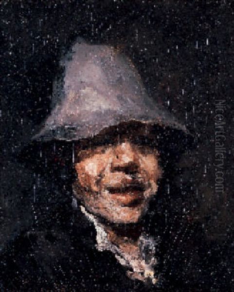 Boy With Grey Hat by Frank Duveneck