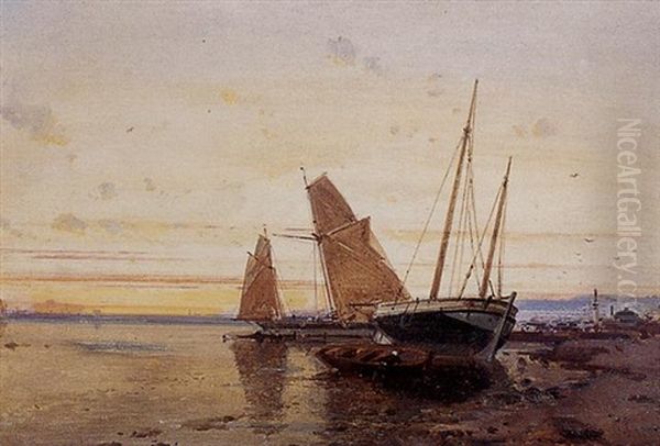 Barques De Peche Sur Le Bosphore by Henri Duvieux