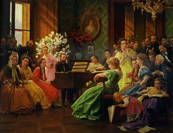 Bedrich Smetana And His Friends In 1865 by Frantisek Dvorak