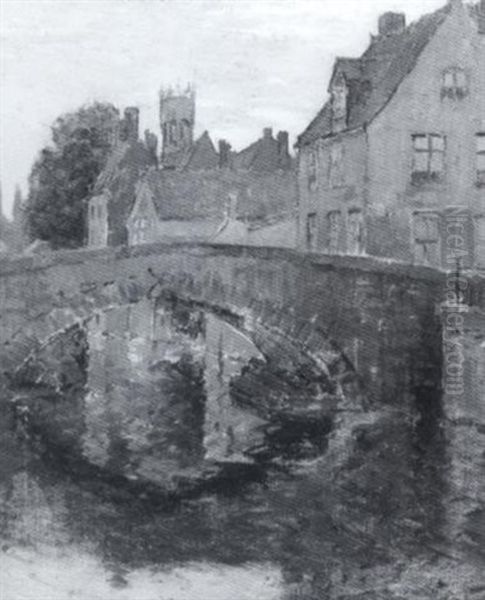 Canal In Bruges by Charles Warren Eaton