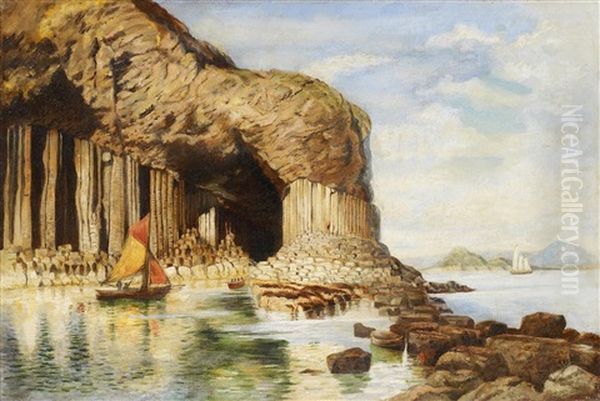 Fingal's Cave Auf Der Schottischen Insel Staffa by Karl Paul Themistocles von Eckenbrecher