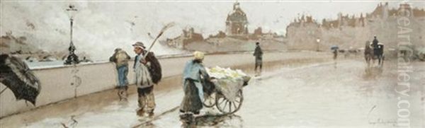 On The Pont Royal, Paris, Early Morning by George Wharton Edwards