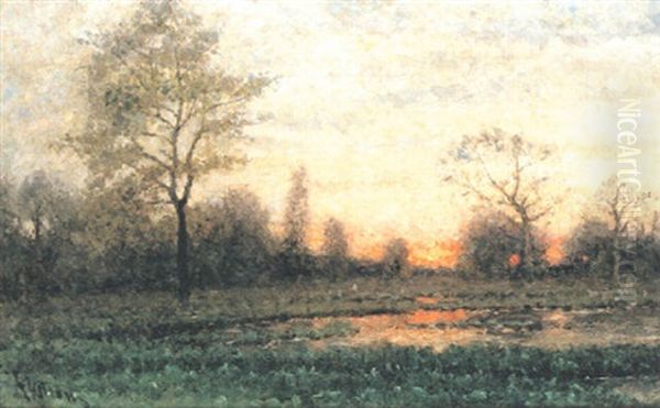 Solnedgang, Frankrike by Per Ekstroem