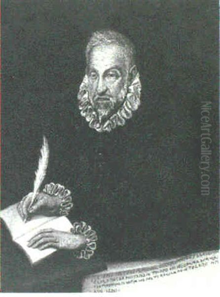 Portrait Of Miguel De Cervantes Saavedra by  El Greco