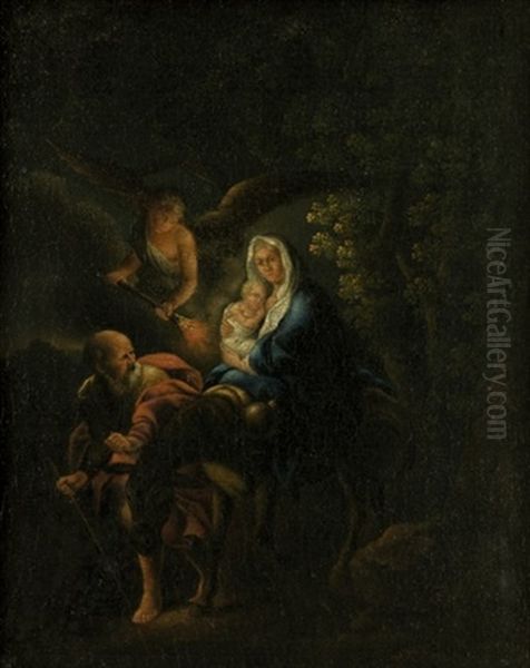 Die Flucht Nach Agypten - Nachtstuck by Adam Elsheimer