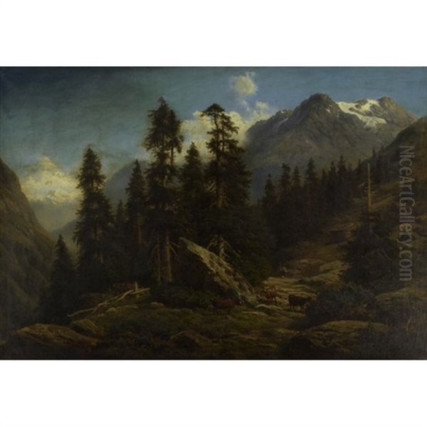 Alpine Meadow Landscape by Georg Engelhardt