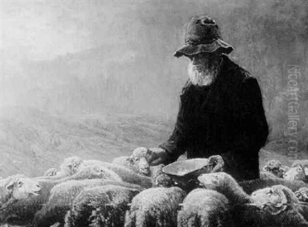 Salting The Sheep by John Joseph Enneking