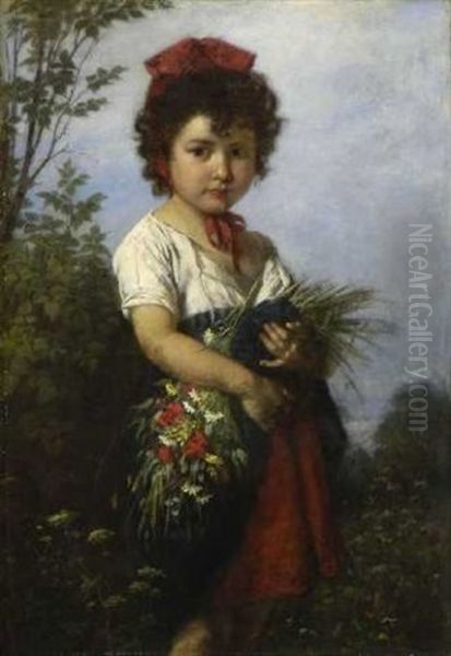 Madchen Mit Wiesenblumen by Rudolf Epp