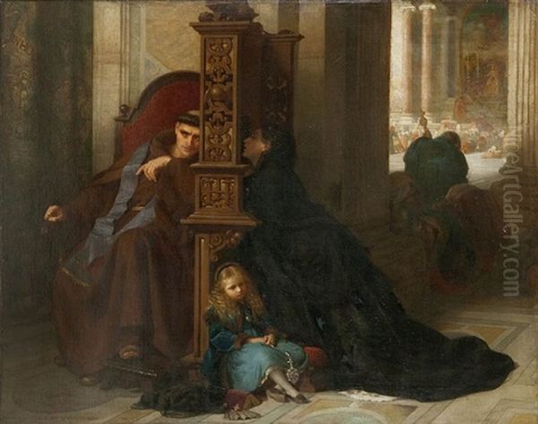 The Confession by Charles Ernest-Rodolphe-Lehmann