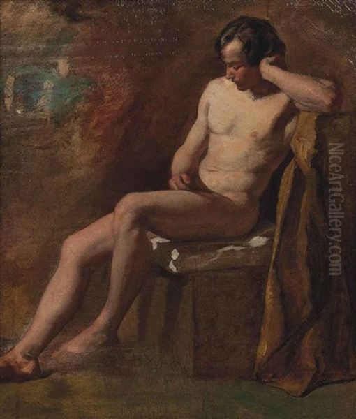 Somnolency: Study Of A Male Nude by William Etty